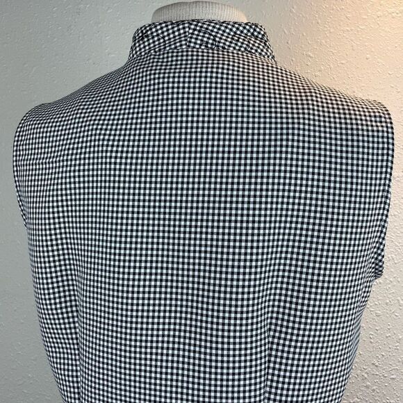 EUC Miss Dorby Womens Zip 🆙 Embroidered Buffalo Plaid Sleeveless Top Size 10P - Picture 5 of 6
